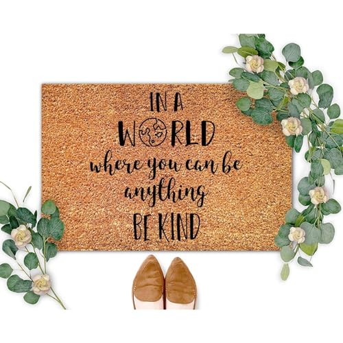 No Bitchin in My Kitchen Coir Door Mat Doormats Sayings Lettering Funny Weather Resistant Non Slip Mat for Outside Home High Traffic Area 24x36 Inch