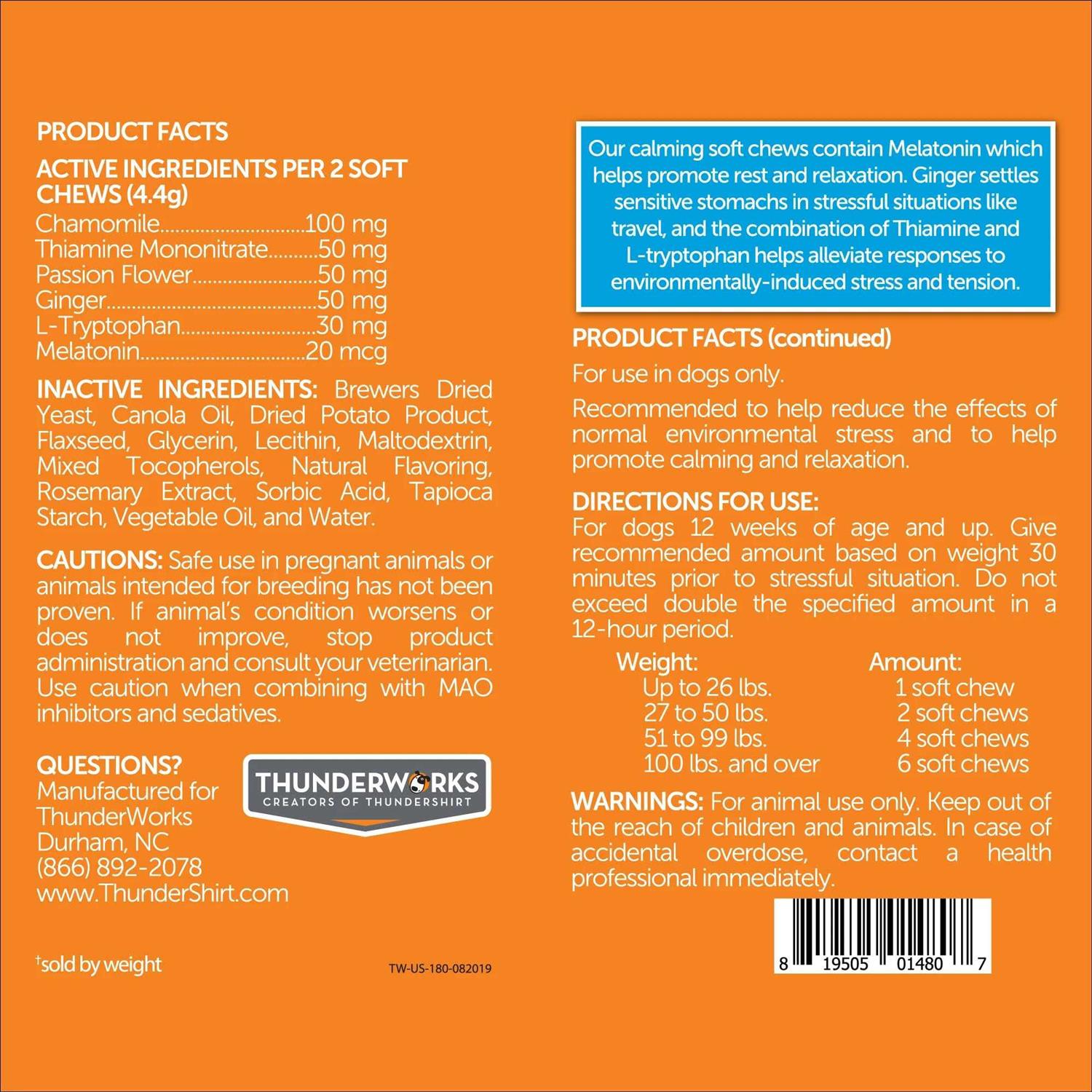 ThunderWunders Calming Dog Chews - Pet Supplies online store