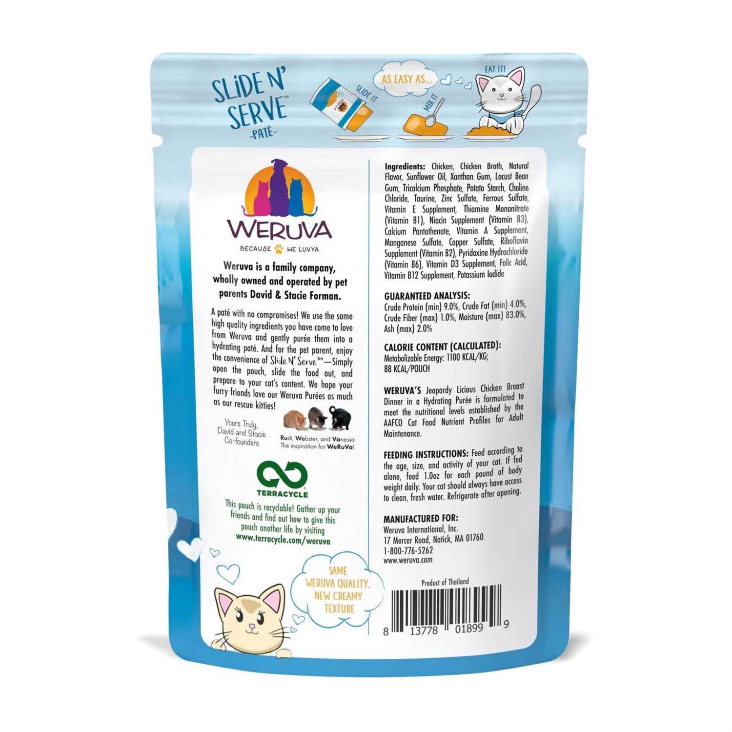 Weruva Slide N' Serve Jeopurrdy Chicken Wet Cat Food - Pet Supplies online store