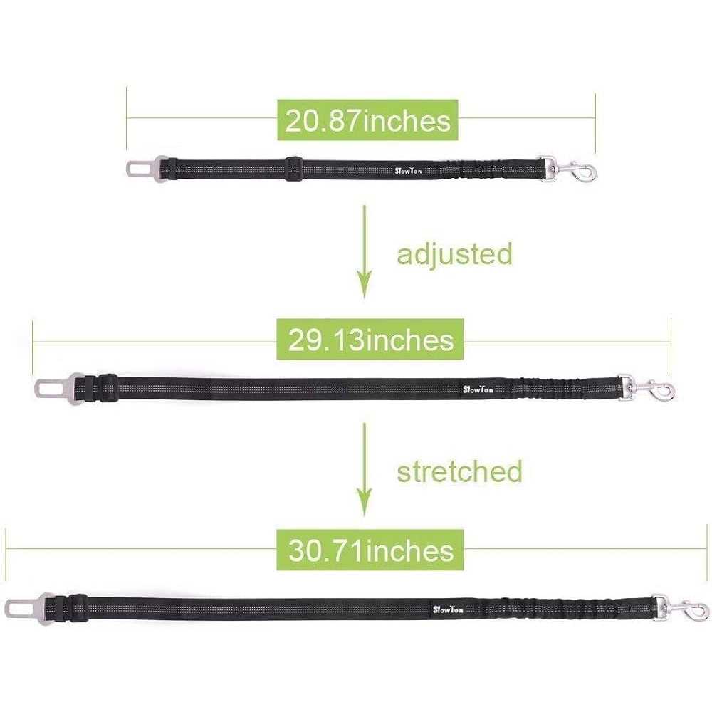 SlowTon Dog Car Harness Seat Belt Set Dog Vest Harness for Car Adjustable Mesh Breathable & Vehicle Safety Seatbelt Tether with Elastic Bungee - Pet Supplies online store