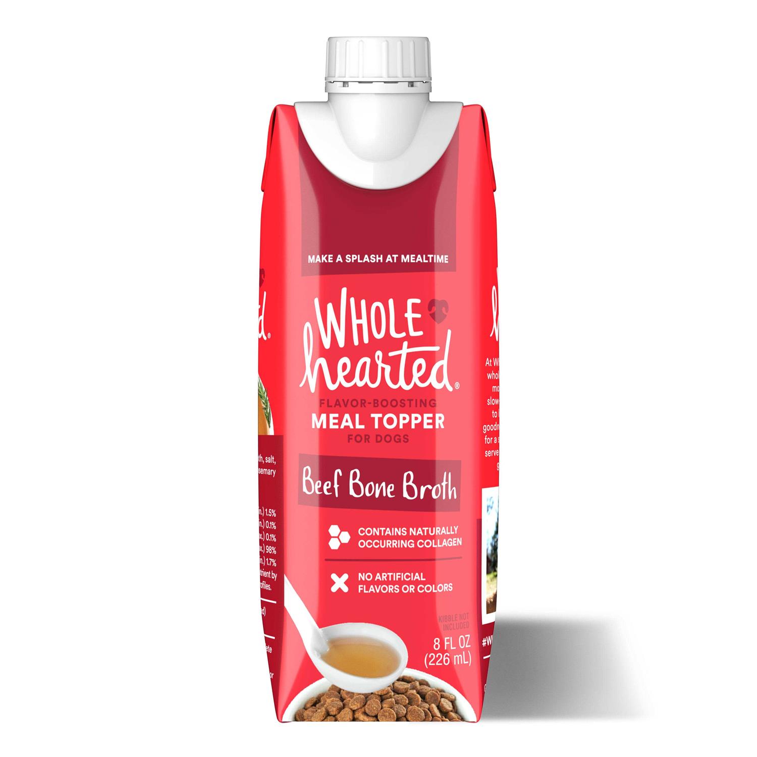 WholeHearted Beef Bone Broth Dog Meal Topper - Pet Supplies online store