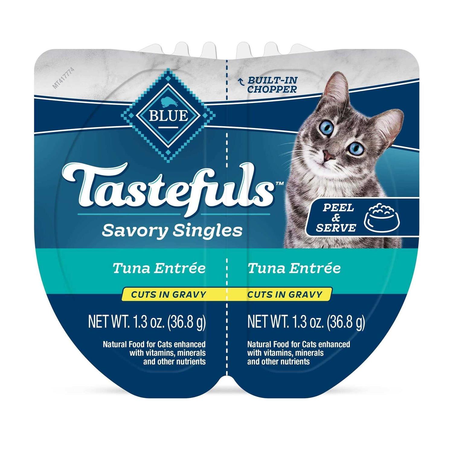 Blue Buffalo Tastefuls Savory Singles Adult Cuts in Gravy Wet Cat Food - Pet Supplies online store