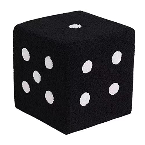 Dice Chair, Foot Rest Stool Dice Stool Cube Mushroom Foot Stool Creative Stool for Living Room Bedroom Office, Removable and Washable (20x20x20cm)