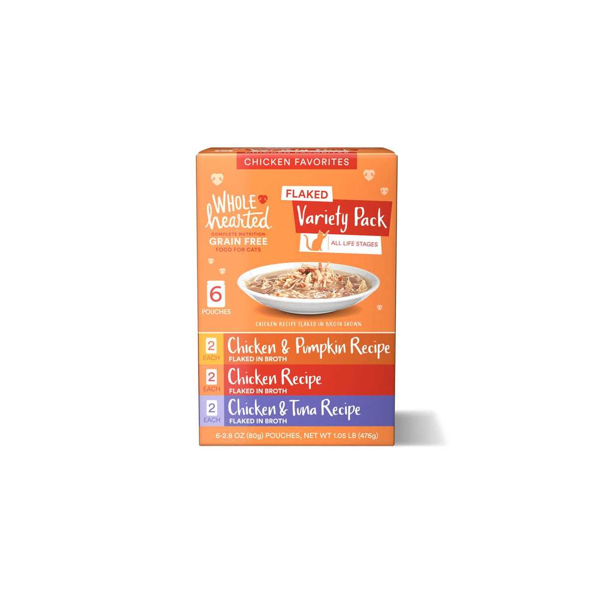 WholeHearted Grain Free Chicken Favorites Flaked Wet Cat Food Variety Pack - Pet Supplies online store