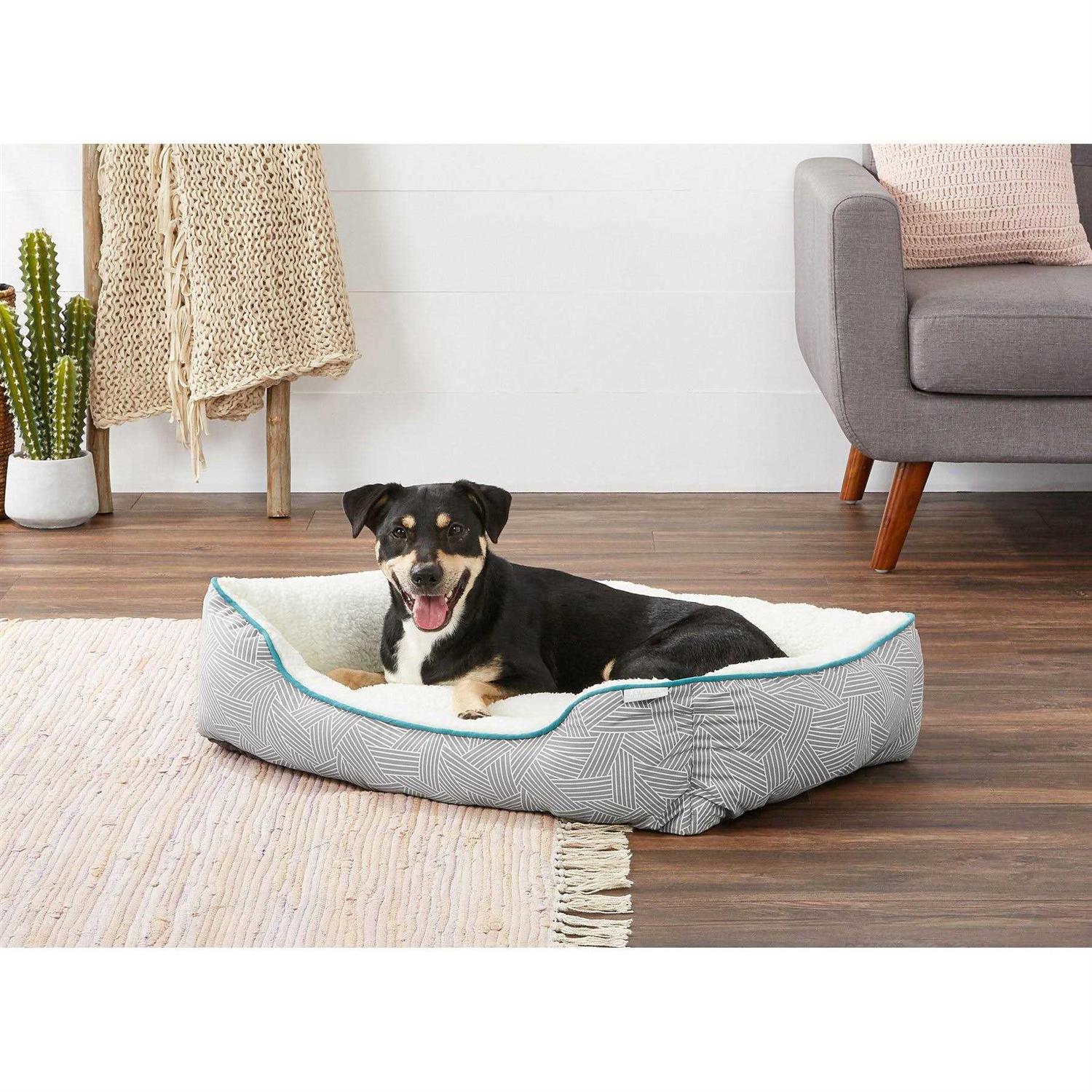 Frisco Sherpa Bolster Cat & Dog Bed - Pet Supplies online store