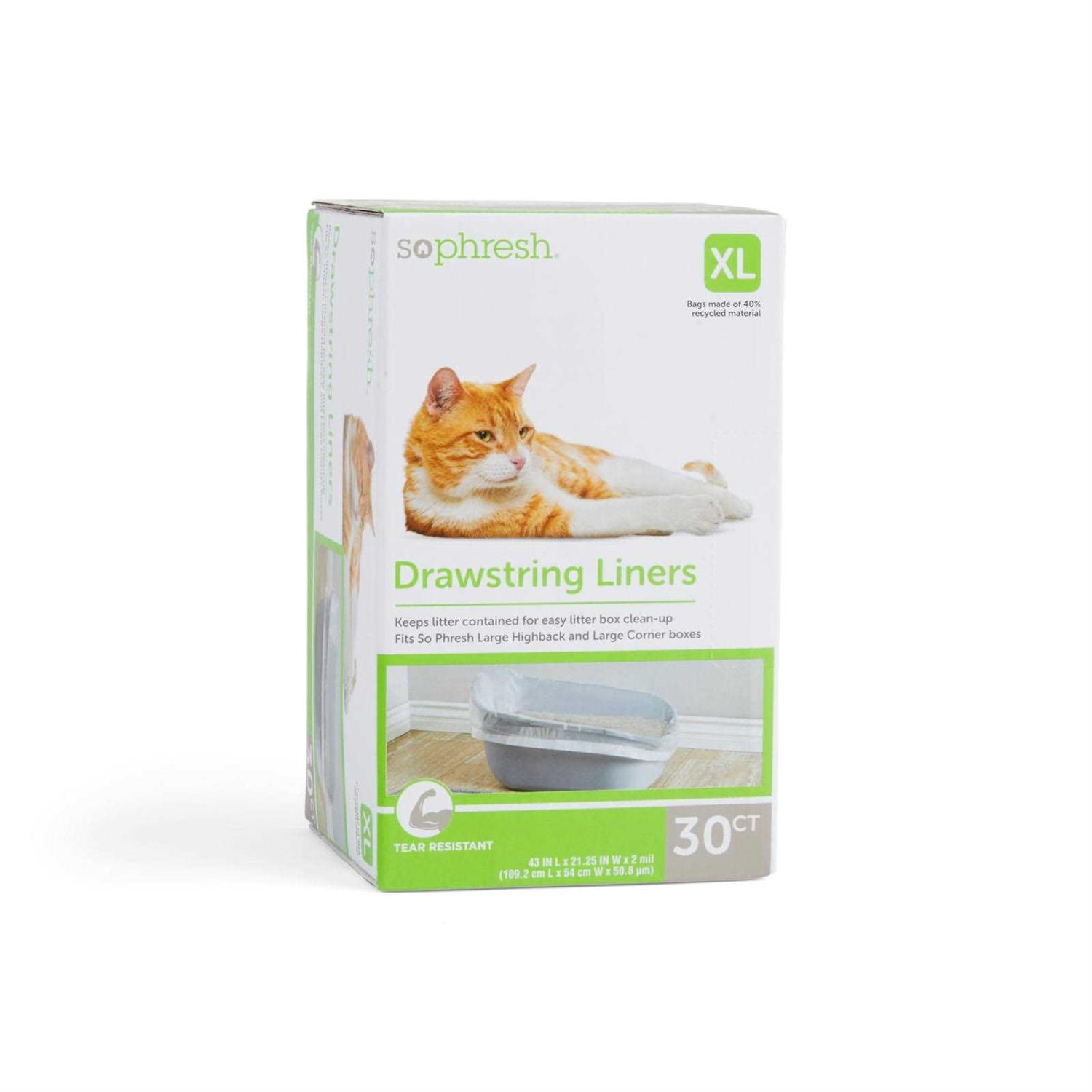 So Phresh Drawstring Liners for Highback Boxes for Cats - Pet Supplies online store