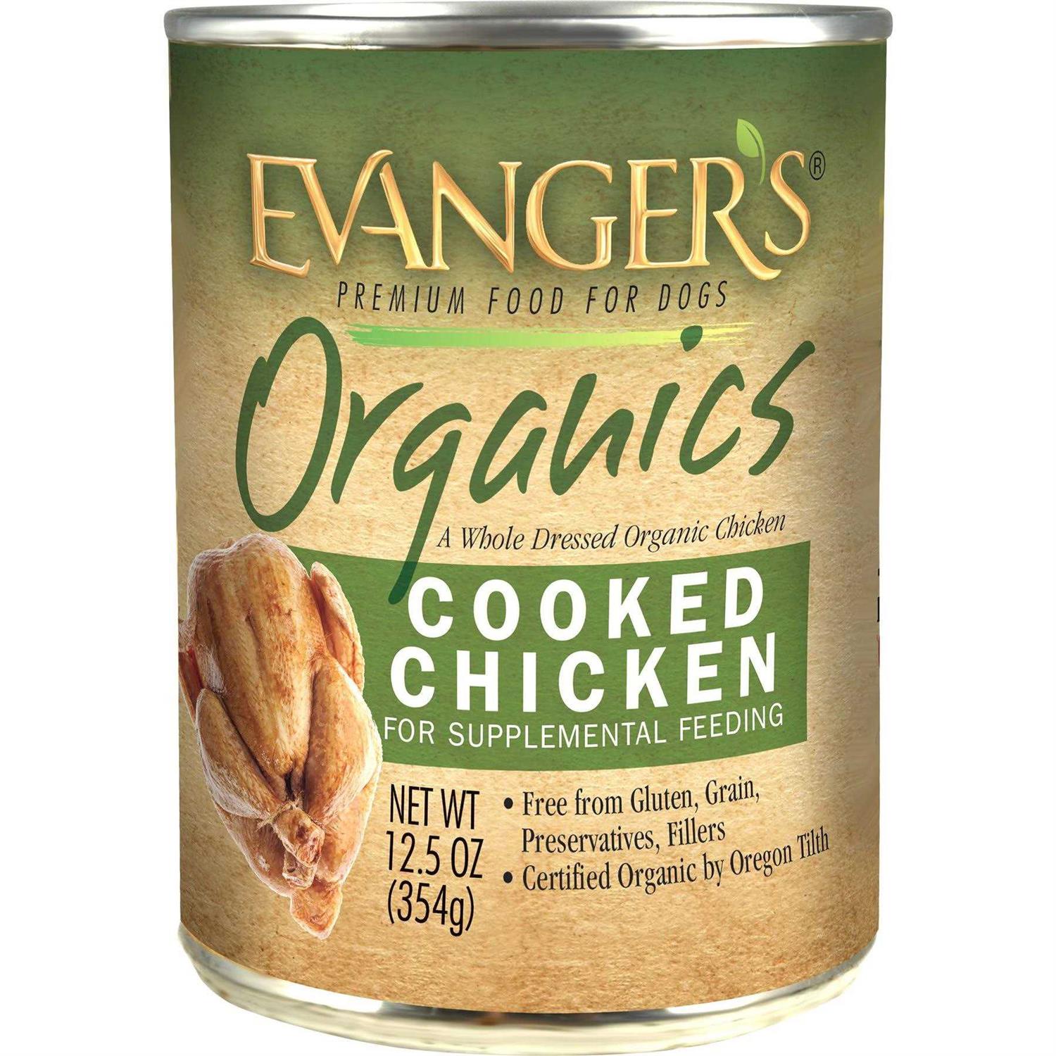 Evanger's 100% Organic Cooked Chicken Canned Dog Food - Pet Supplies online store