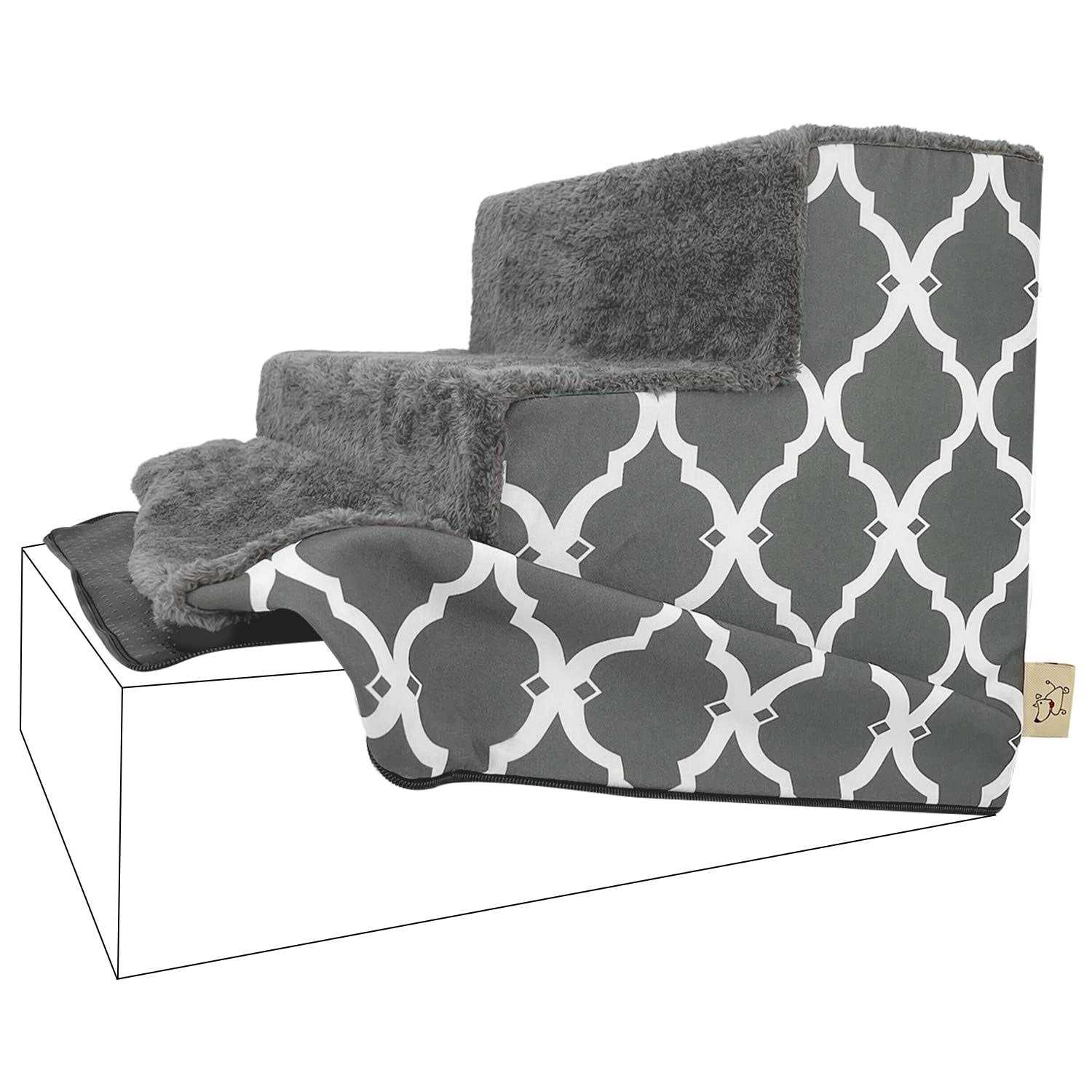 Best Pet Supplies Foam Pet Steps Cover for Small Dogs and Cats, Portable Ramp Stairs for Couch, Sofa, and High Bed Climbing - Pet Supplies online store