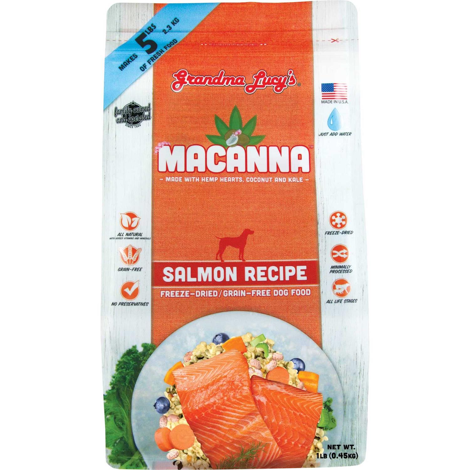 Grandma Lucy's Grain Free Macanna Salmon Freeze Dried Dog Food - Pet Supplies online store