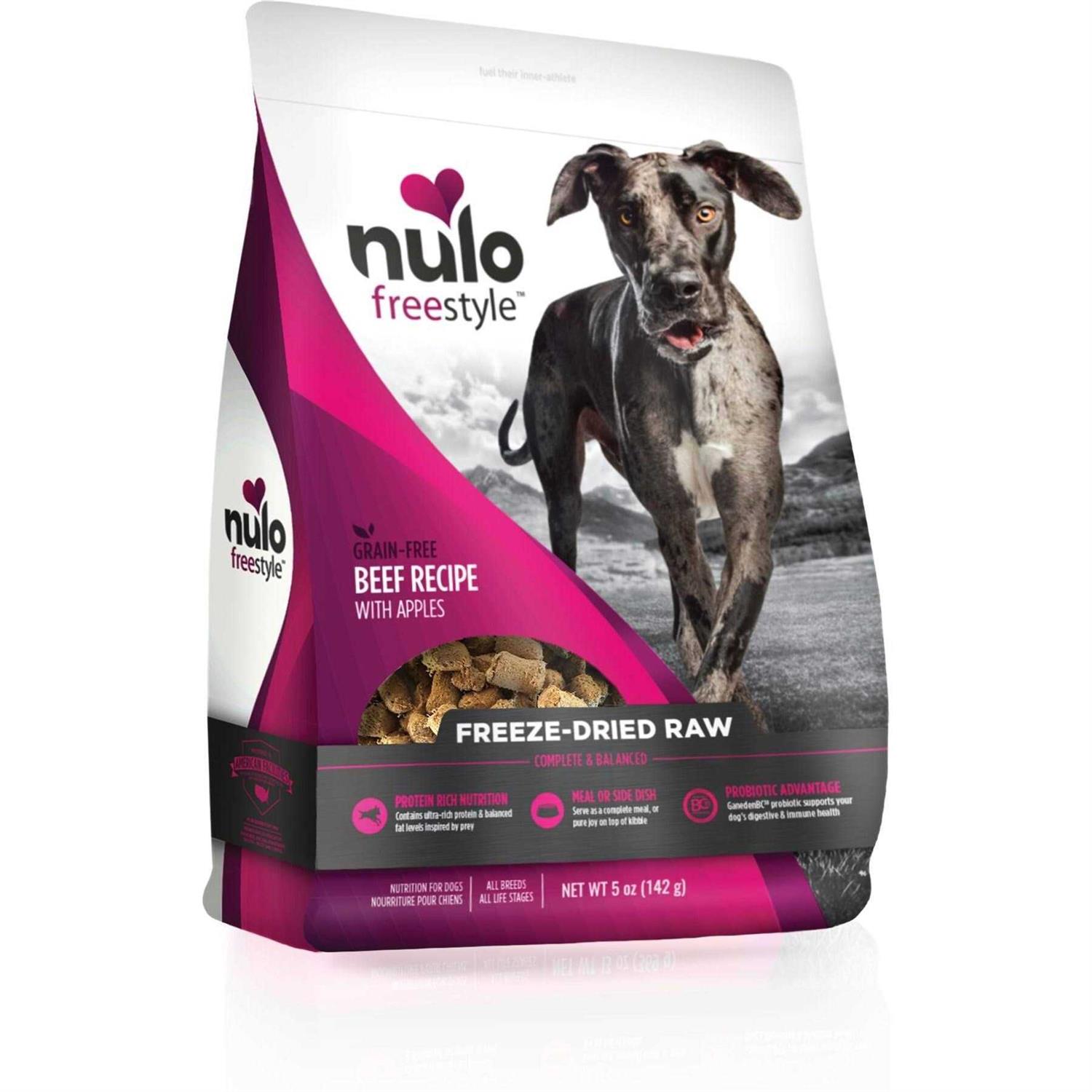 Nulo Freestyle Freeze-Dried Raw Beef with Apples Dog Food - Pet Supplies online store