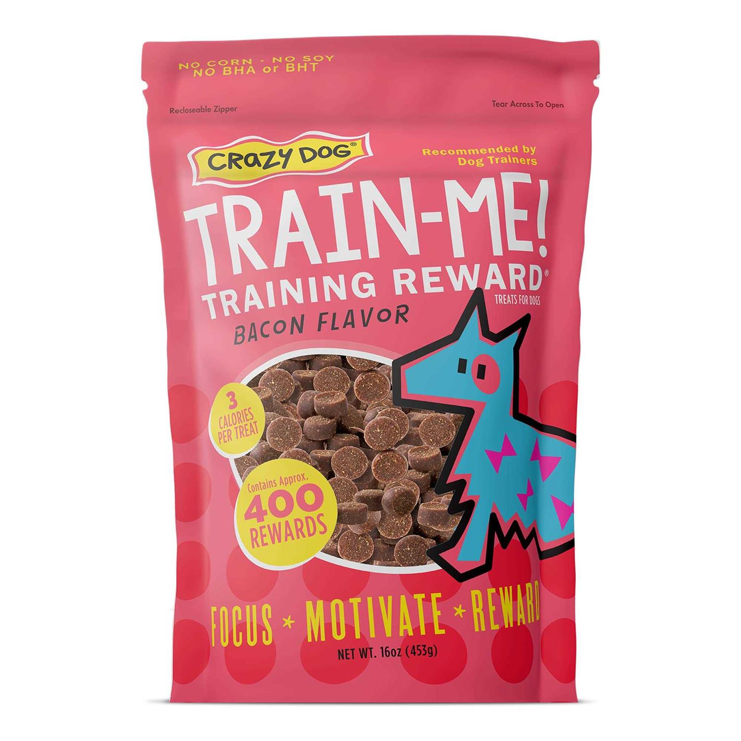 Crazy Dog Train-Me! Bacon Training Reward Dog Treats - Pet Supplies online store