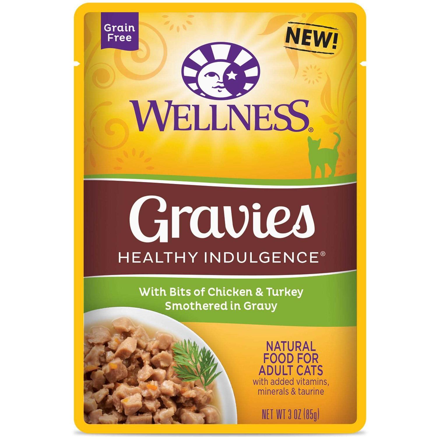 Wellness Healthy Indulgence Natural Grain Free Gravies and Gravy Cat Food Pouch - Pet Supplies online store