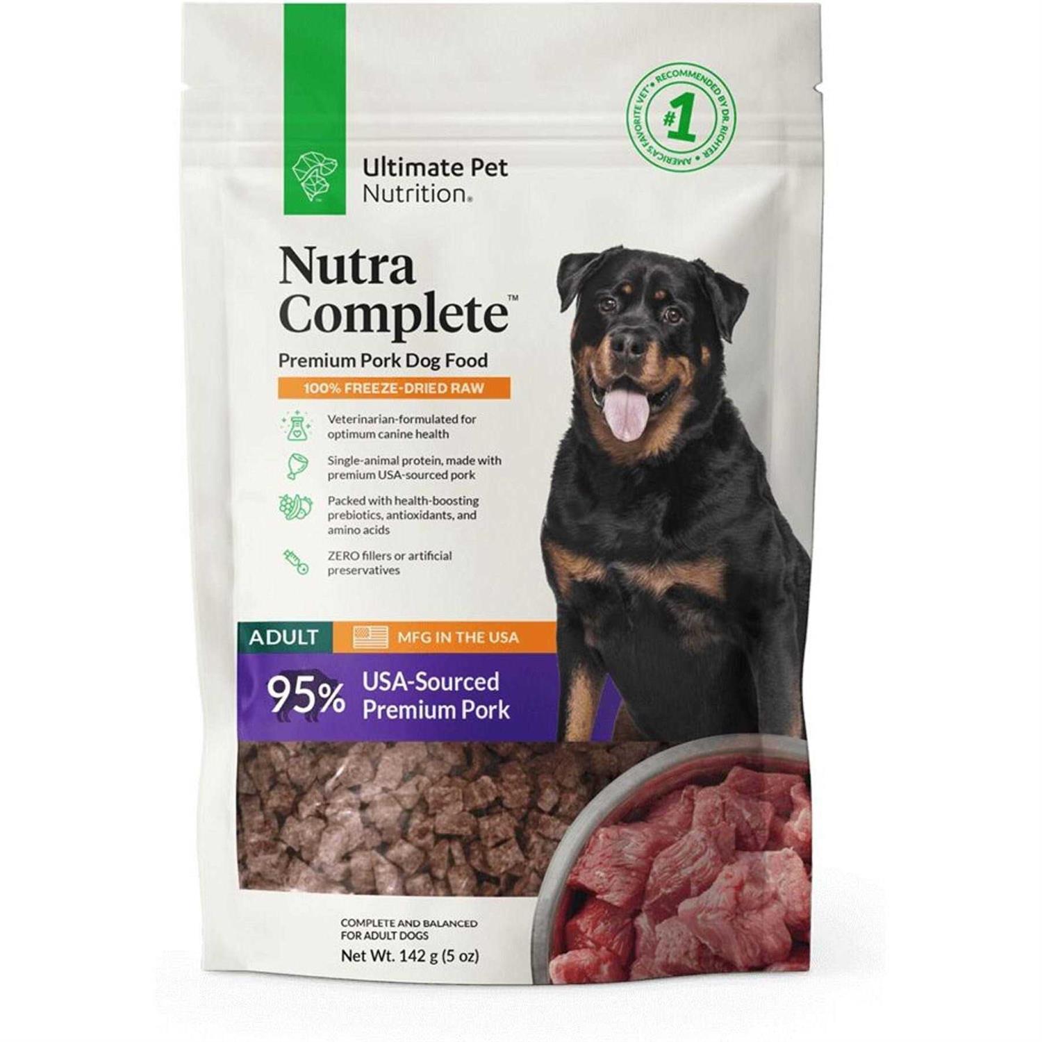Ultimate Pet Nutrition Freeze Dried Raw Nutra Complete Pork Dog Food - Pet Supplies online store