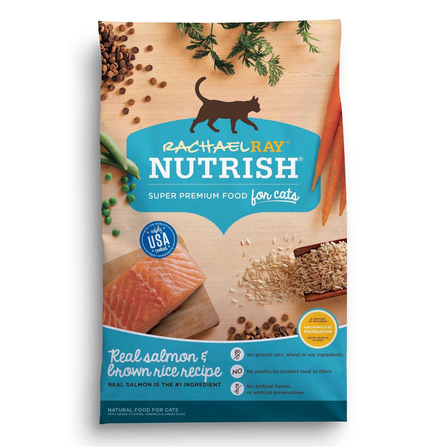 Rachael Ray Nutrish Natural Salmon & Brown Rice Recipe Dry Cat Food - Pet Supplies online store