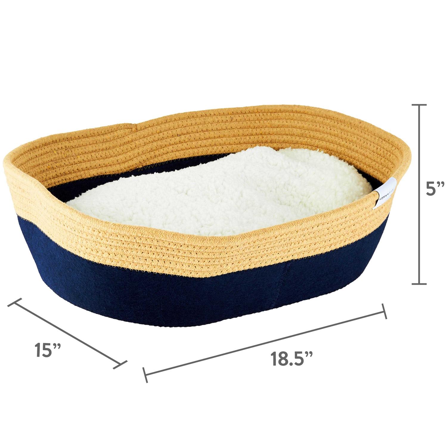 Vibrant Life Pet Beds 19 Oval Woven Felt Rope Cat Bed - Pet Supplies online store