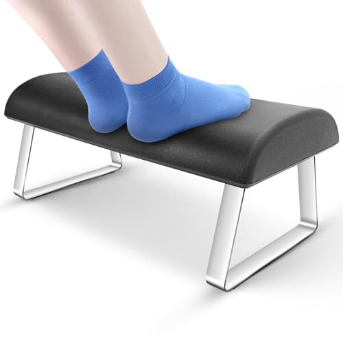 Foot Rest for Under Desk at Work, Waterproof Foot Stool Under Desk Footrest Ergonomic Foot Rest for Office Home Use, Made of High-Density PU Self-Skinning Foam