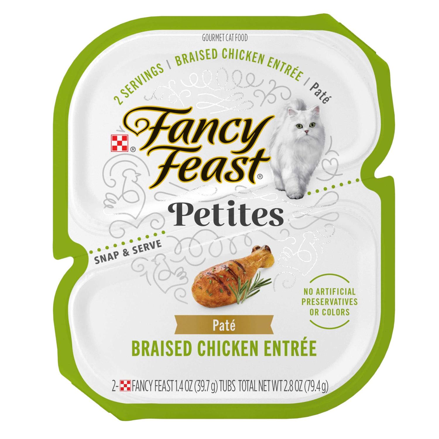 Fancy Feast Petites Pate Braised Chicken Entree Wet Cat Food - Pet Supplies online store