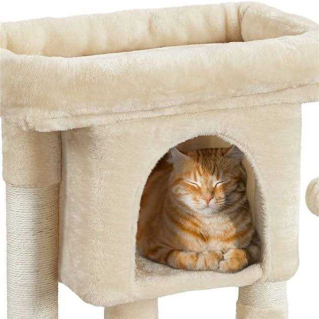 Yaheetech 2-Level 23.5-in Plush Cat Tree & Condo - Pet Supplies online store
