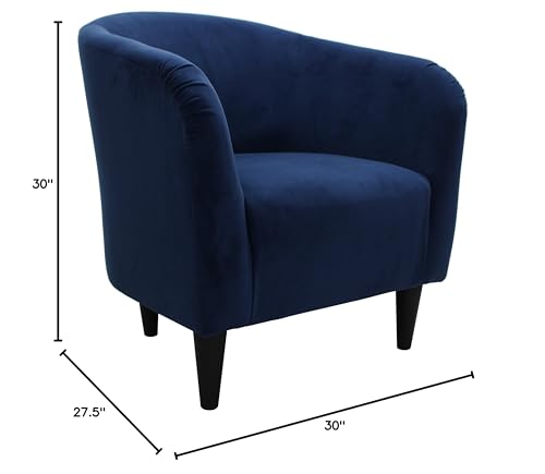 Curved Tub Accnt Chair, Berry Red