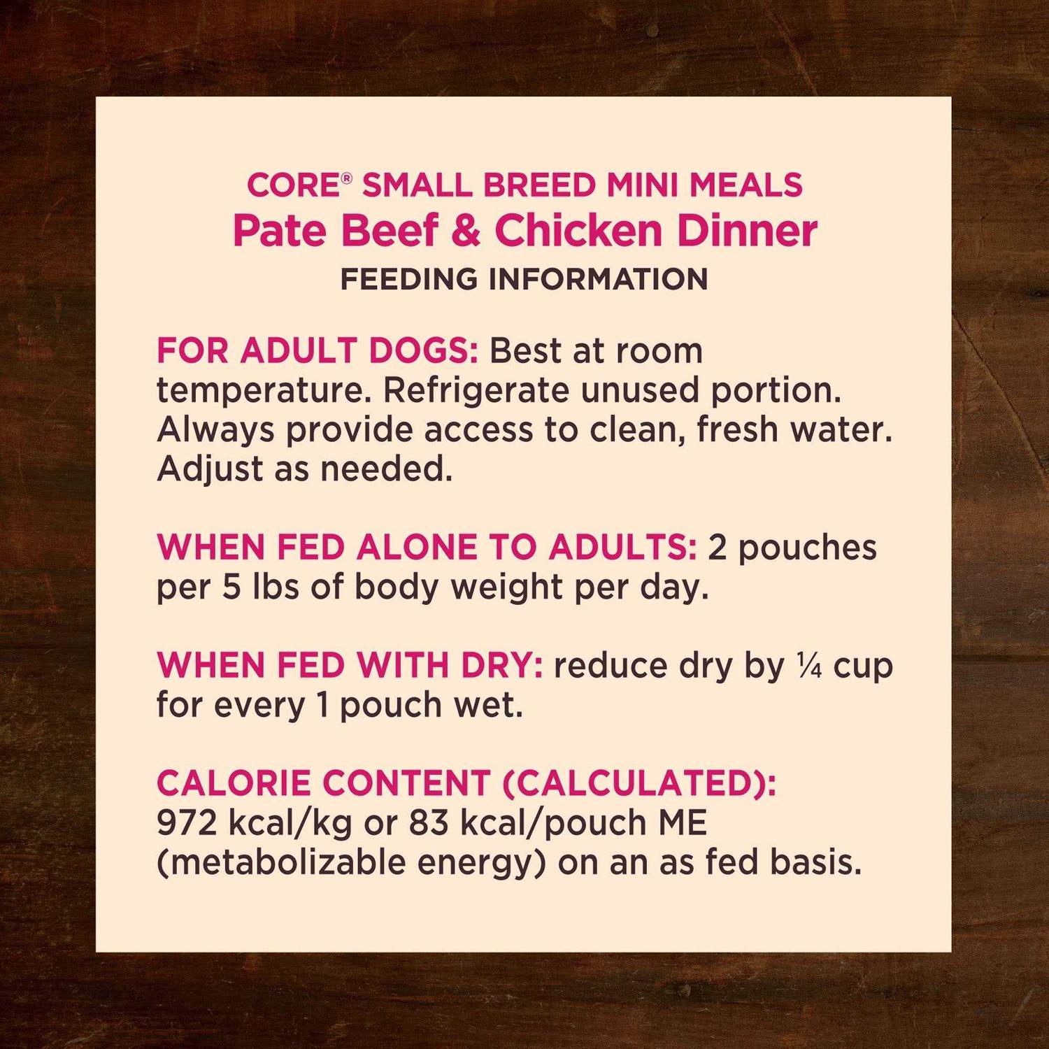 Wellness Core Natural Grain Free Small Breed Mini Meals Wet Dog Food - Pet Supplies online store