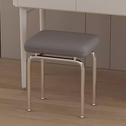 Makeup Vanity Chair, Chairs Living Room, Vanity Stool, Makeup Chair, Foot Stools, Furniture for Living Room, Bedroom, Desk(Dark gray)