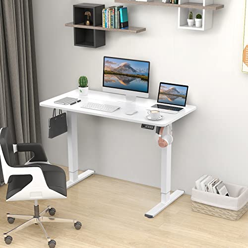 Height Adjustable Standing Desk Frame, Electric Sit Stand Desk Base with Automatic Memory Smart，Handset Ergonomic Standing Desk Base Workstation Frame for 40'' to 63'' Desk Tops（black Frame）