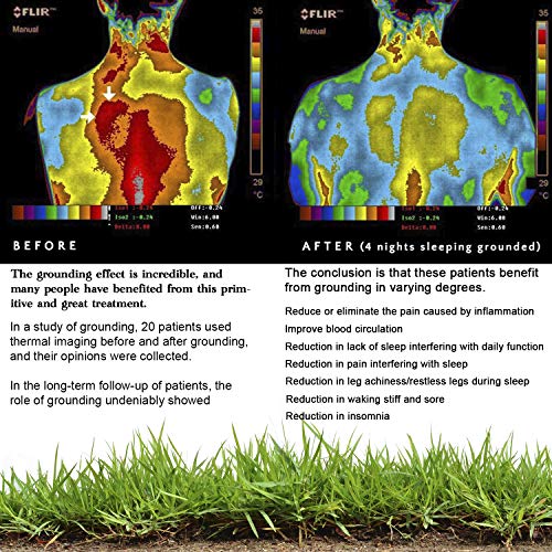 Grounding Sheet King Organic with Connection Cord/Cable for Wellness Benefits Sleep （ 80 x 76 inch ， Original Color Ground Earth Bed Flat Sheet