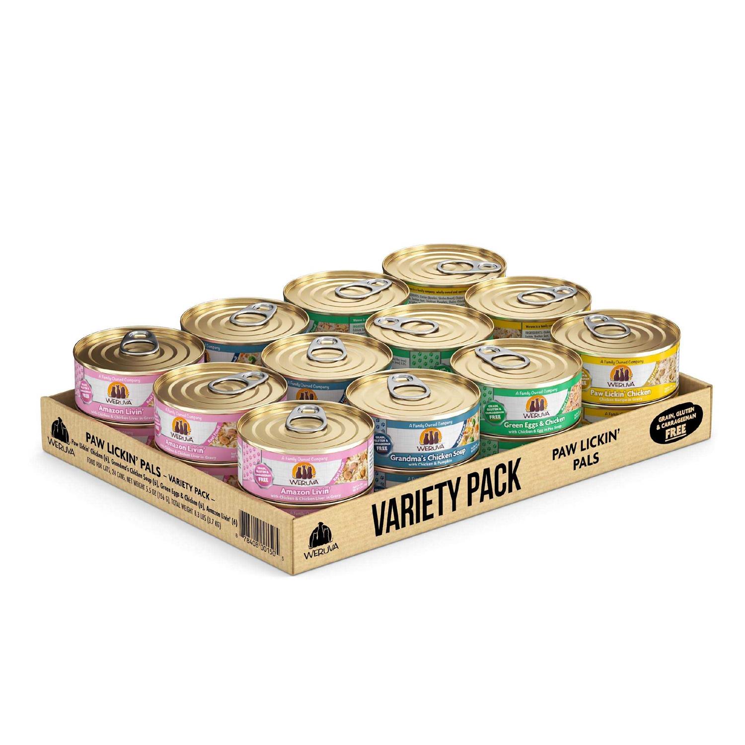 Weruva Classics Paw Lickin' Pals Variety Pack Wet Cat Food - Pet Supplies online store