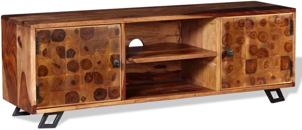 XAVIER Tv Entertainment Center Tv Cabinets Media Console CredenzaTV Stand Solid Wood Sheesham 47.2