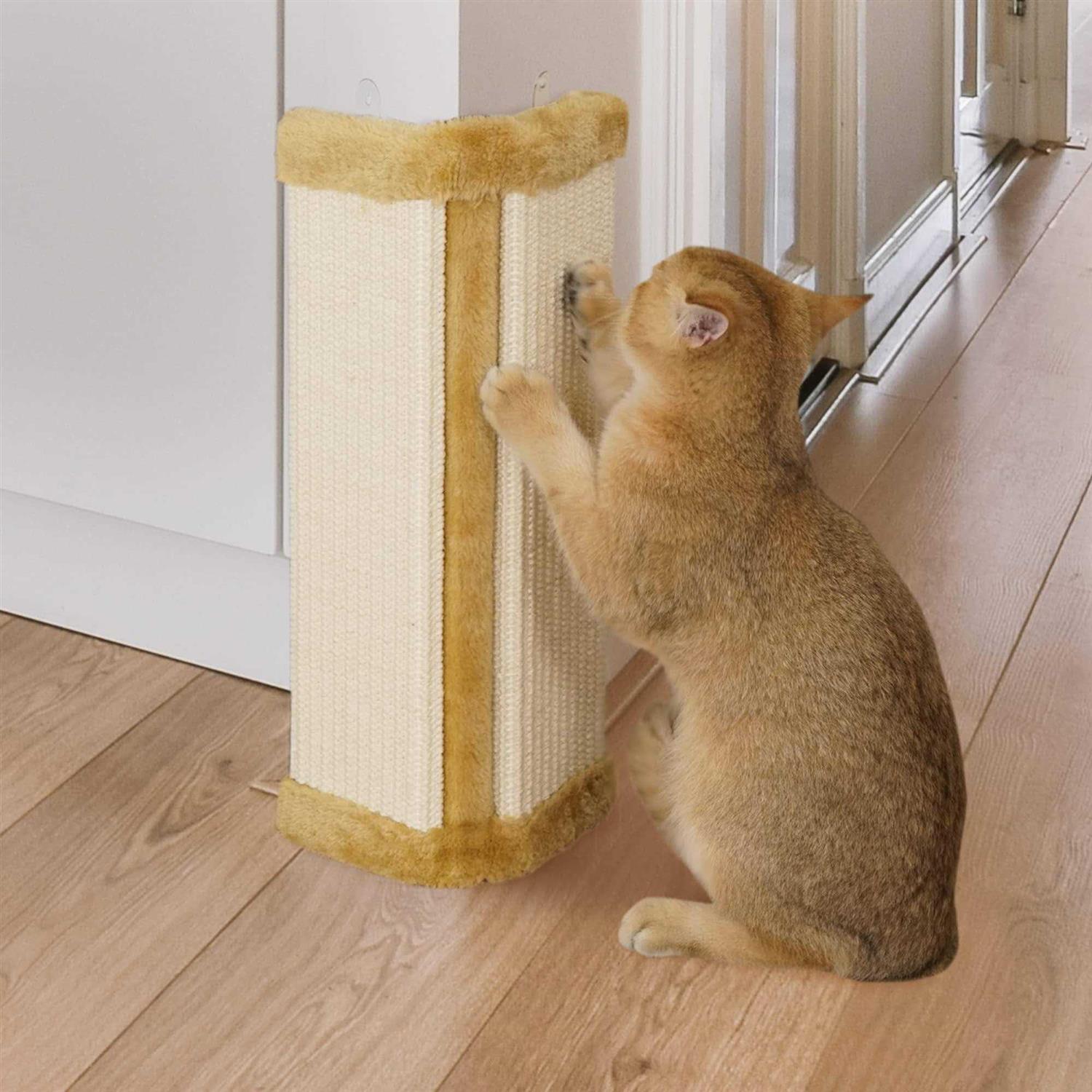 lahas cat wall corner scratcher furniture protector kittens scratch board sisal cat scratching pad wall mounted for indoor ca - Pet Supplies online store
