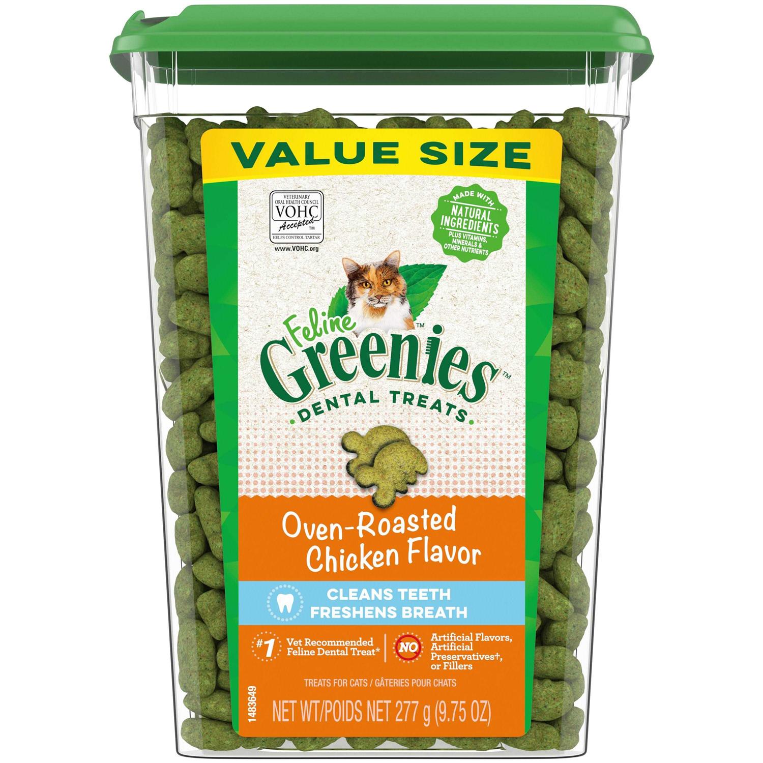 FELINE GREENIES Dental Cat Treats Flavor - Pet Supplies online store