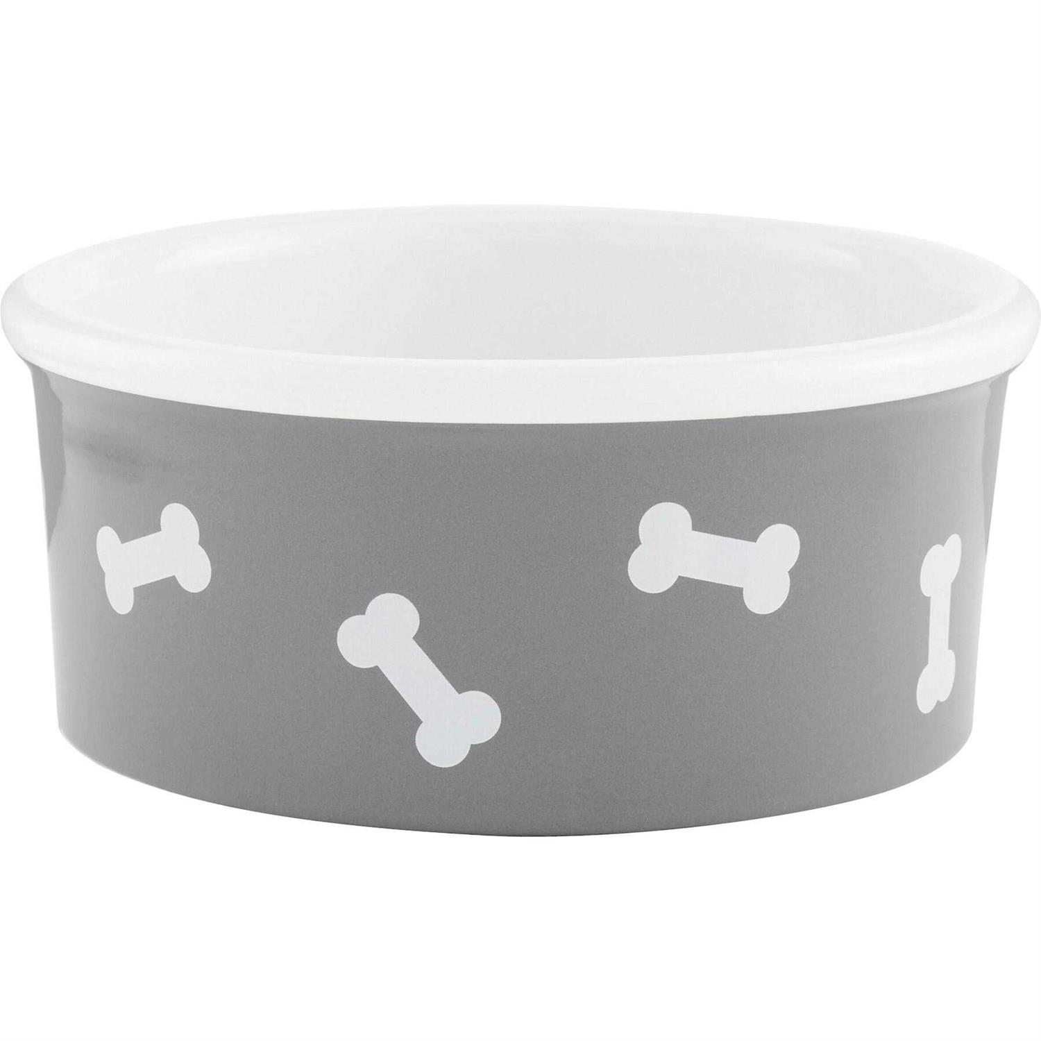 Signature Housewares Bones Non-Skid Ceramic Dog Bowl - Pet Supplies online store