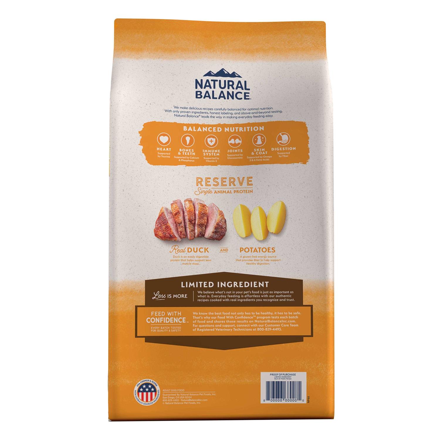 Natural Balance Limited Diets Duck & Potato Dog Food - Pet Supplies online store