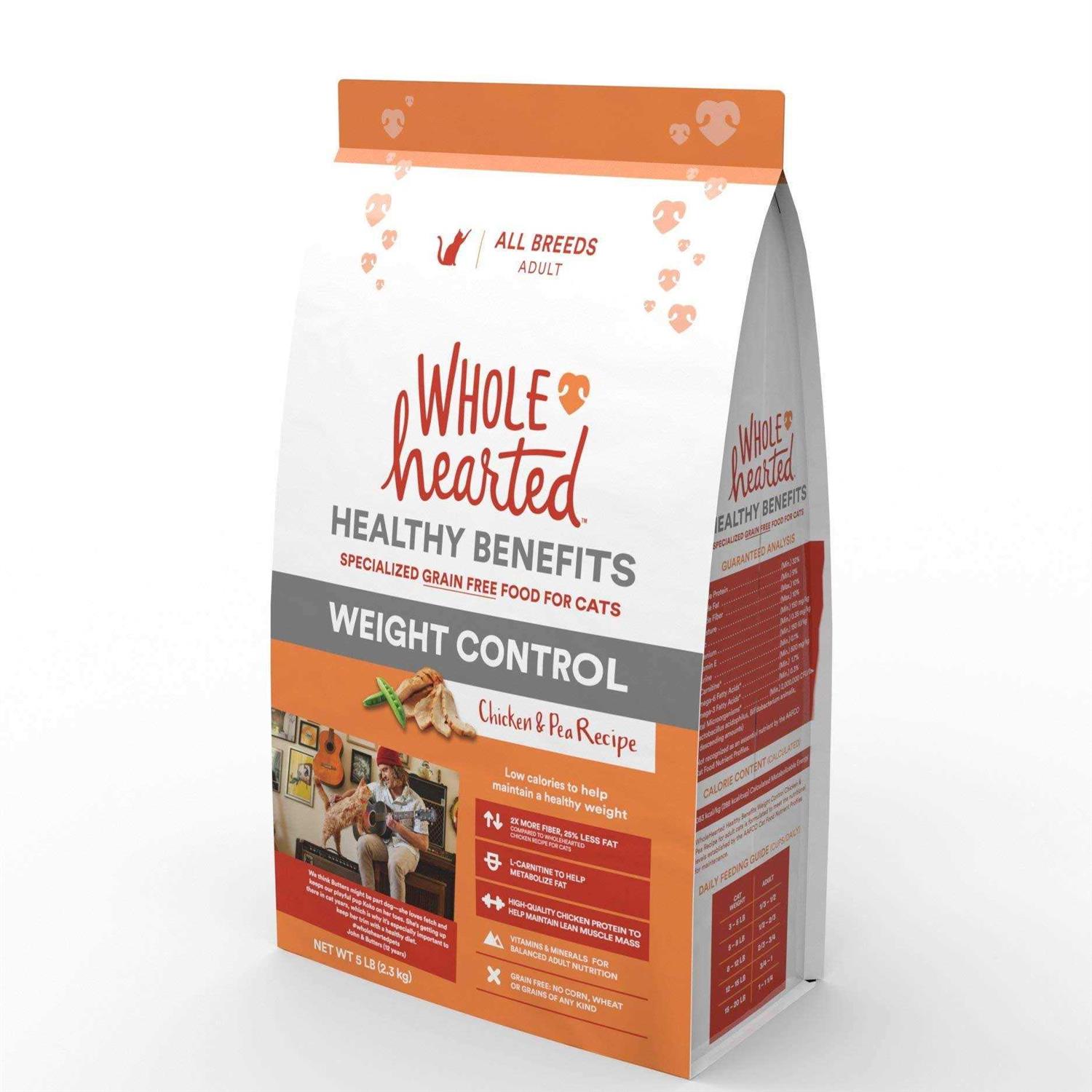 WholeHearted Grain-Free Weight Control Chicken and Pea Recipe Dry Cat Food - Pet Supplies online store