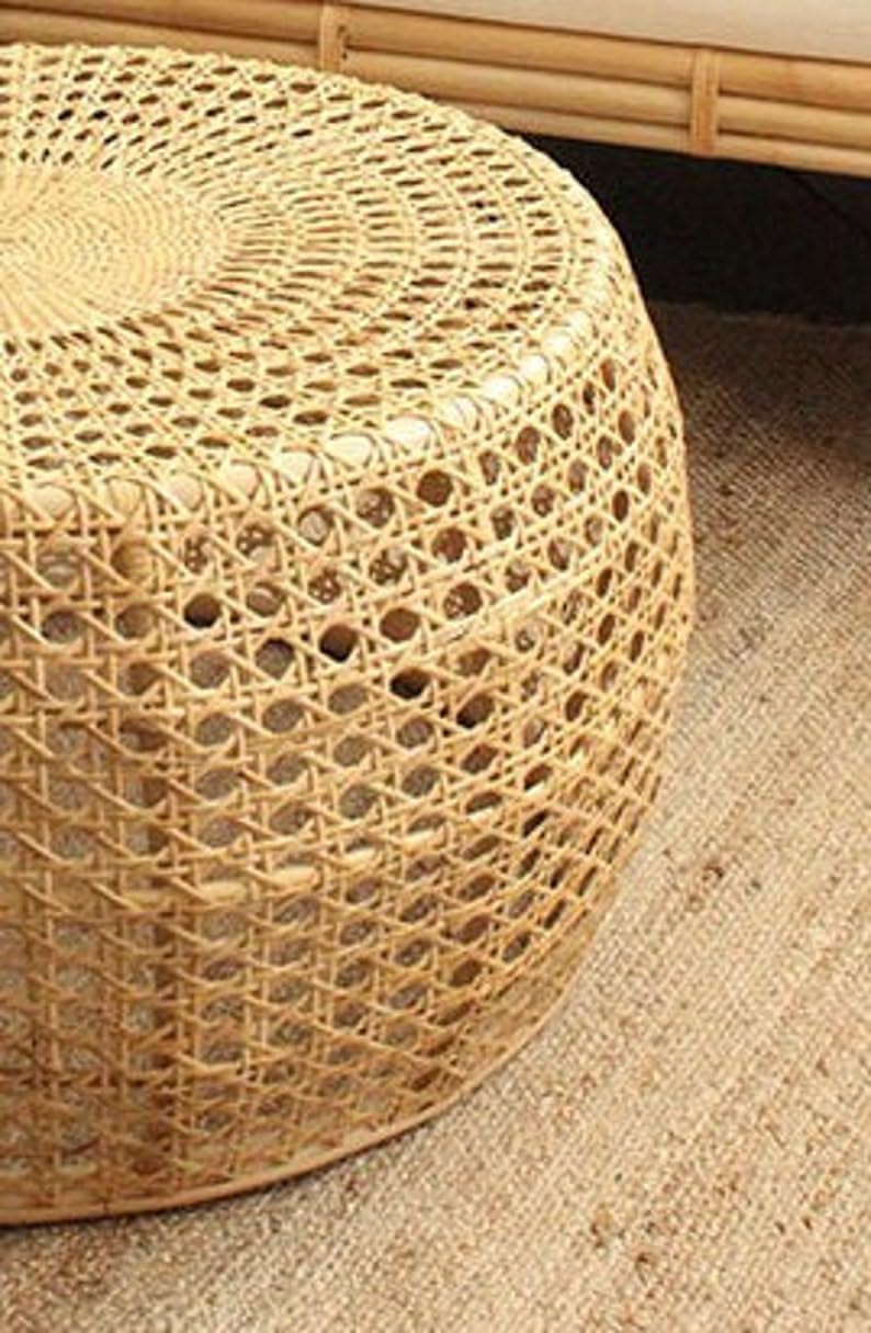 Caned Rattan Coffee Table