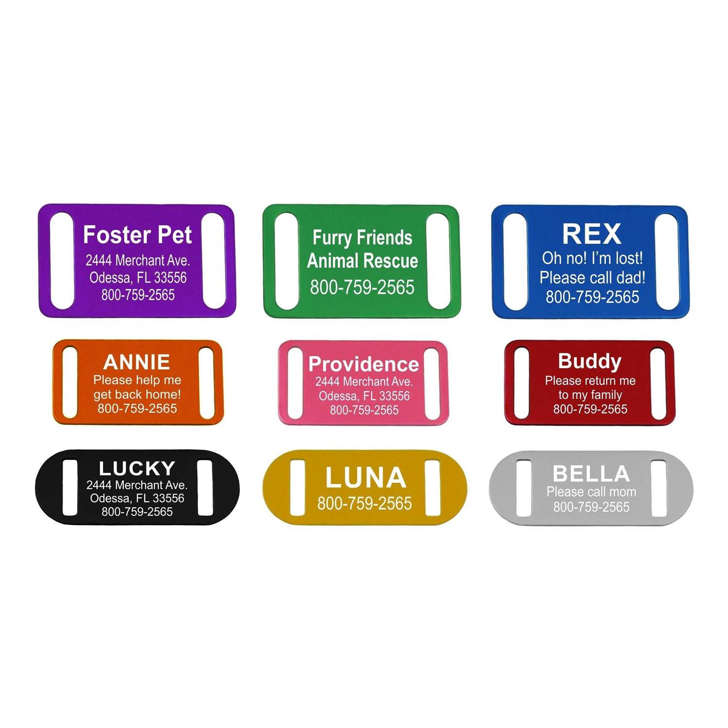 Slide-On Pet ID Tag Collar Tag - Pet Supplies online store