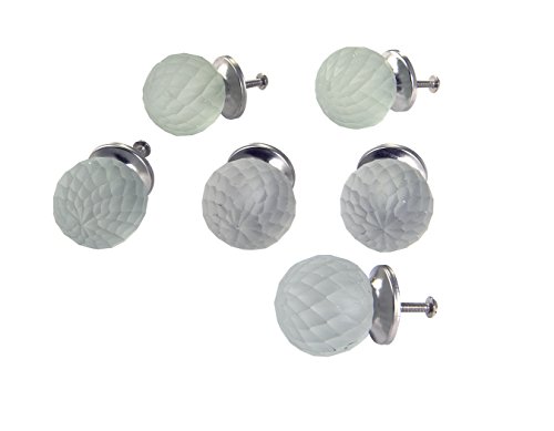 Dritz Home 47017A Ceramic Fancy Glaze Knob, Sand (6-Piece)