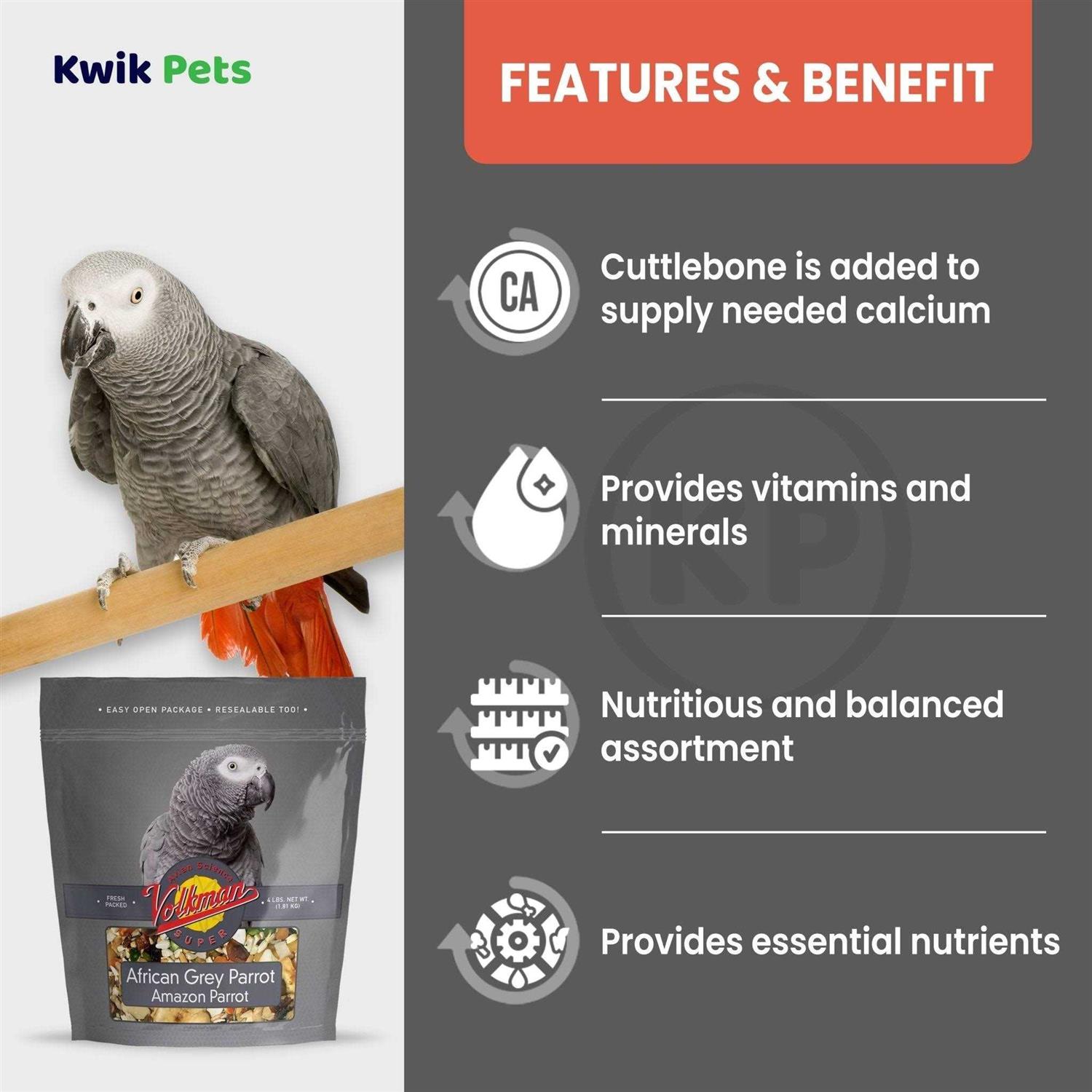 Volkman Avian Science Super African Grey - Pet Supplies online store