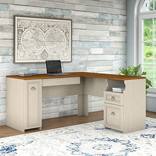 Bush Furniture Fairview L Desk, 60W, Cape Cod Gray