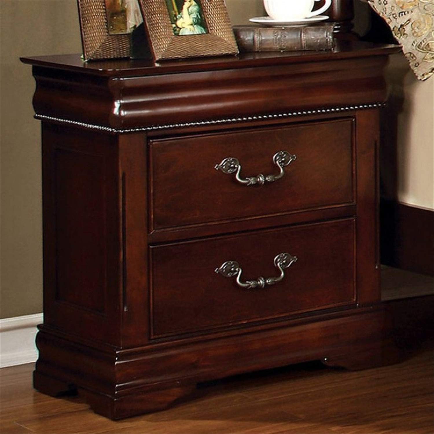 Furniture of America Mandura Cherry Nightstands, 28