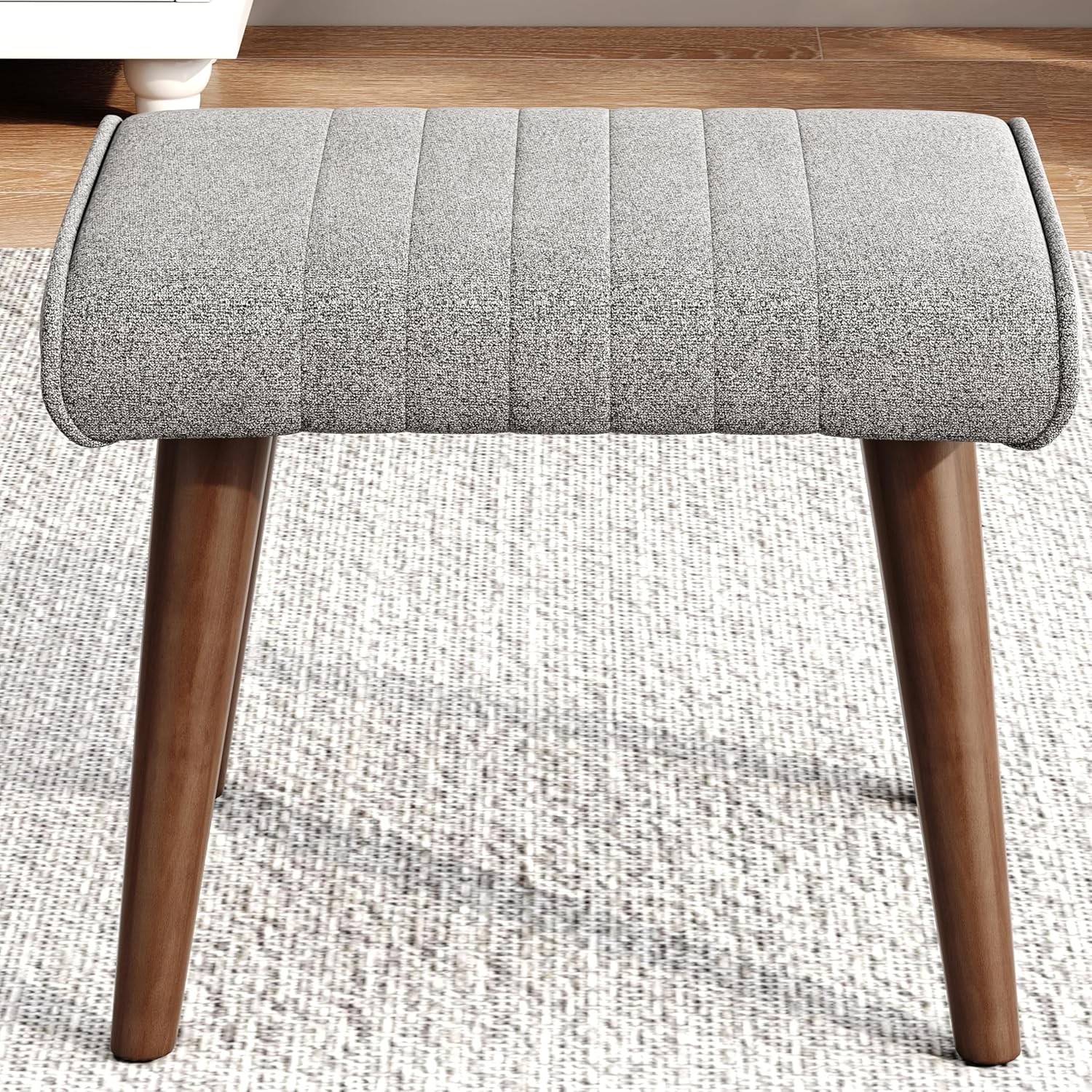 Corvus Latvia Modern Accent Lounge Chair Set Sets Grey Wood, Metal Ottoman Included, Custom Upholstery Linen