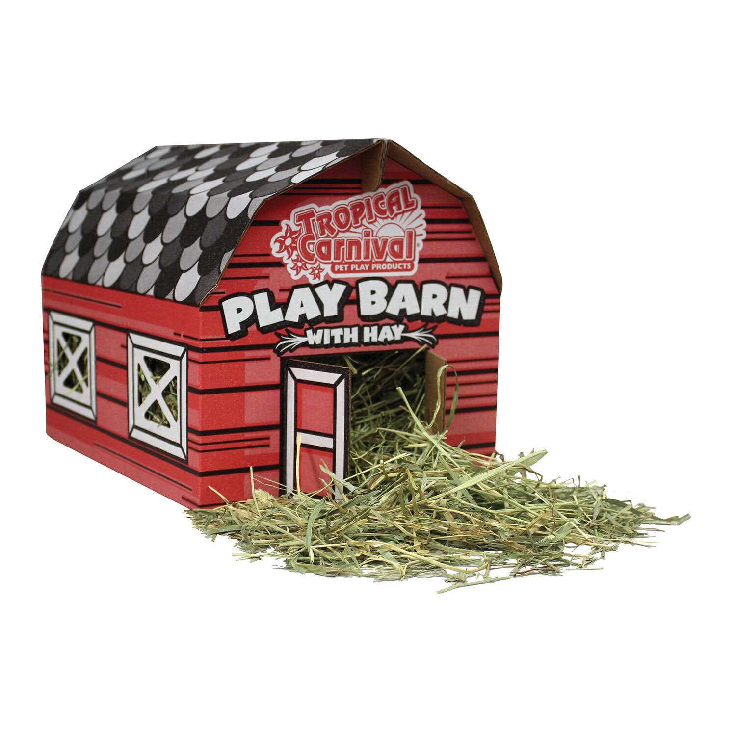 Brown's Tropical Carnival Play Barn with Timothy Hay - Pet Supplies online store