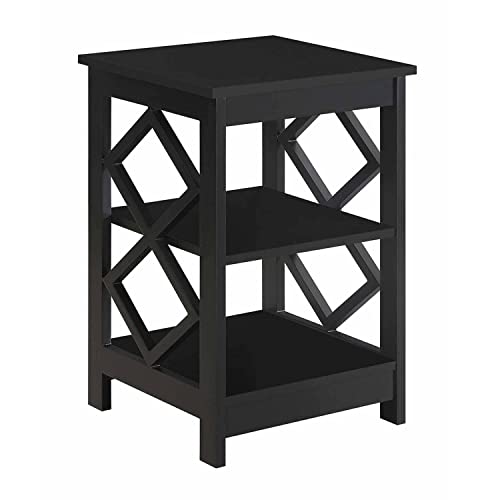 Convenience Concepts Diamond End Table, Black