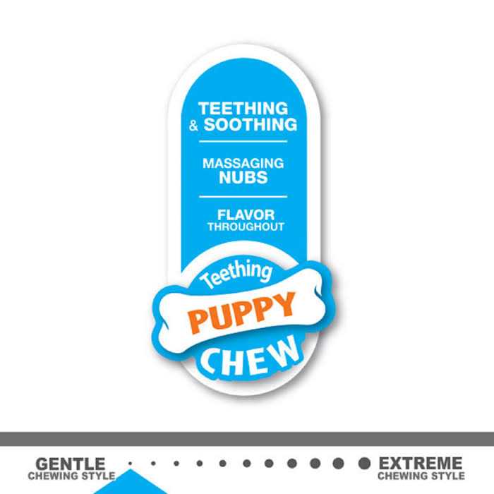 Nylabone Puppy Peanut Butter & Banna Double Action Chew - Pet Supplies online store