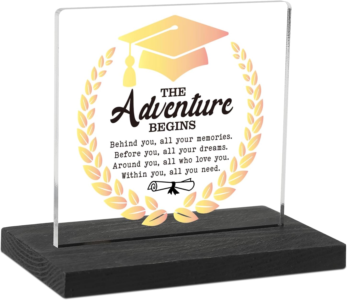 Graduation Gifts Class of 2024 for Women Men, Inspirational Graduation Gifts for Her Him, Home Office Decor Sign for Cubicle Decor or Desk Décor, DSF102