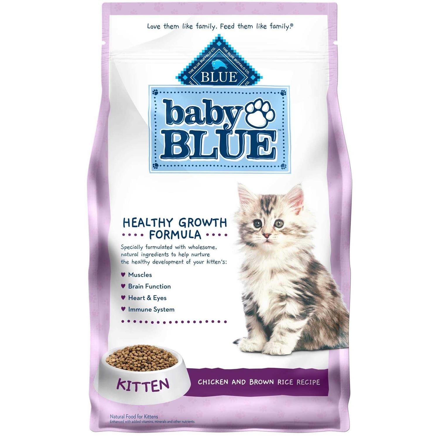 Blue Buffalo Baby Blue Healthy Growth Formula Natural Kitten Dry Cat Food, Chicken and Brown Rice Recipe - Pet Supplies online store