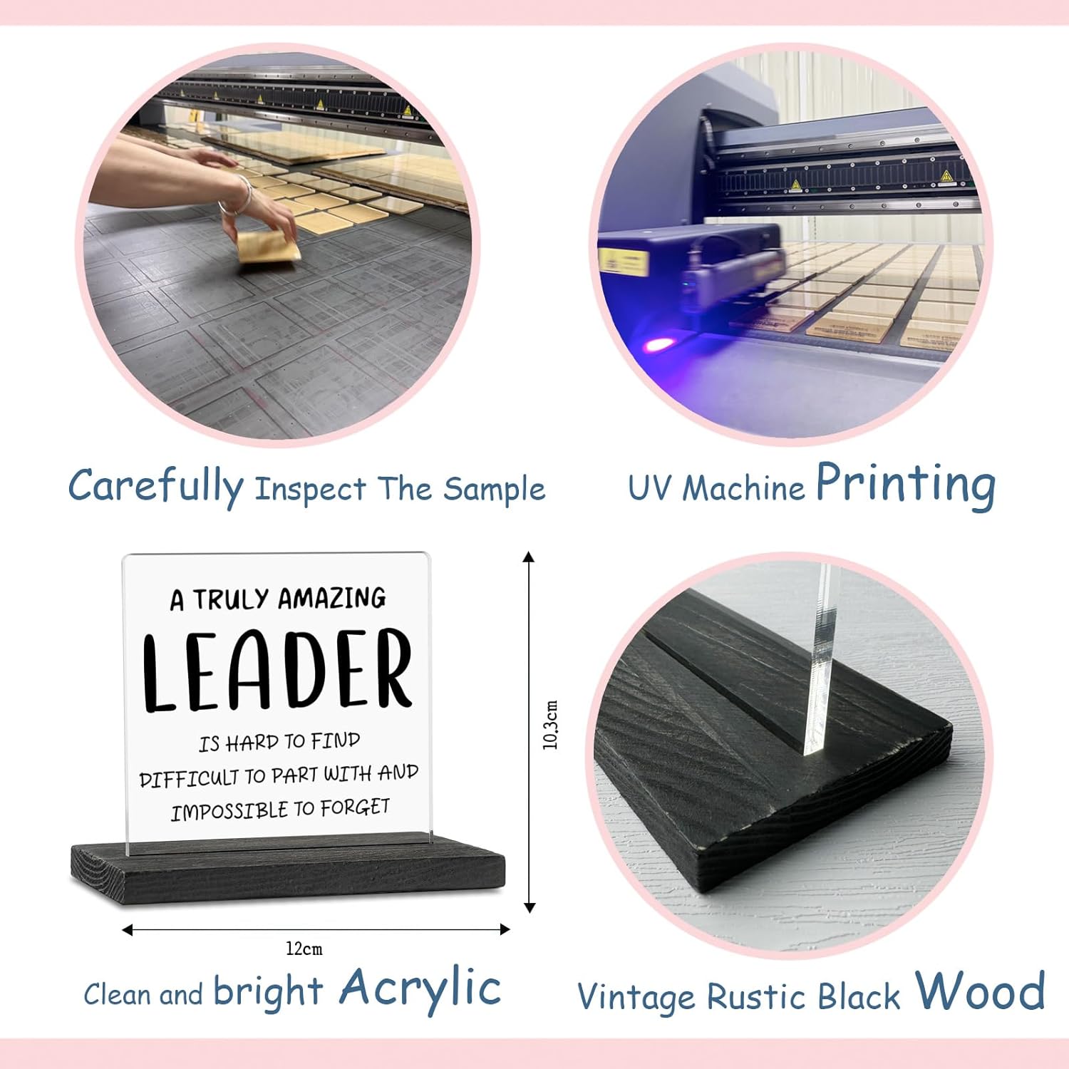 Leader Gifts for Women, Leader Appreciation Gifts, Inspirational Leader Gifts, Thank You Leader Gifts for Manager Boss Mentor Director for Home Office Cubicle Desk Shelf Table Decor Signs GBA62