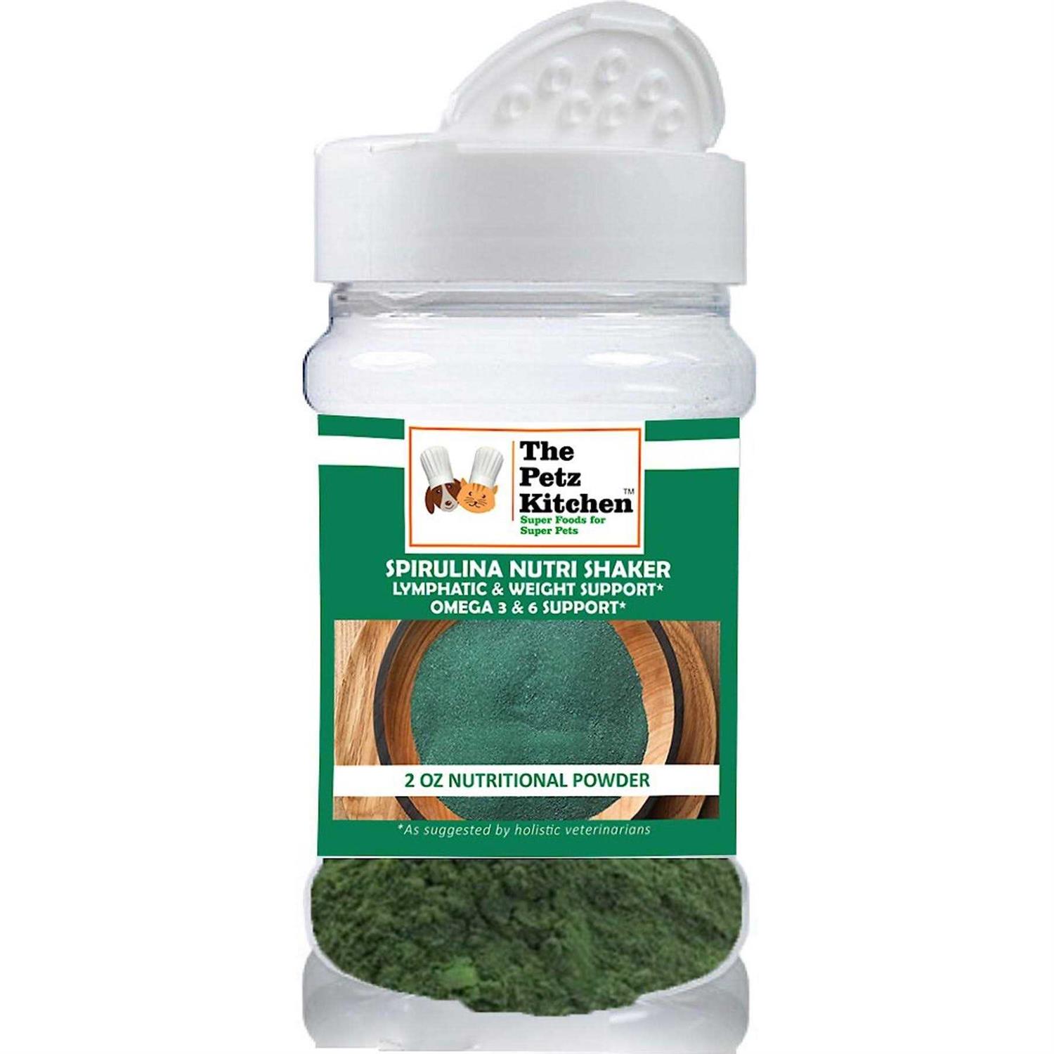 The Petz Kitchen Spirulina Omega 3 & 6 Lymphatic Weight Probiotic Immune Support Petz Organic Spirulina Powder - Pet Supplies online store