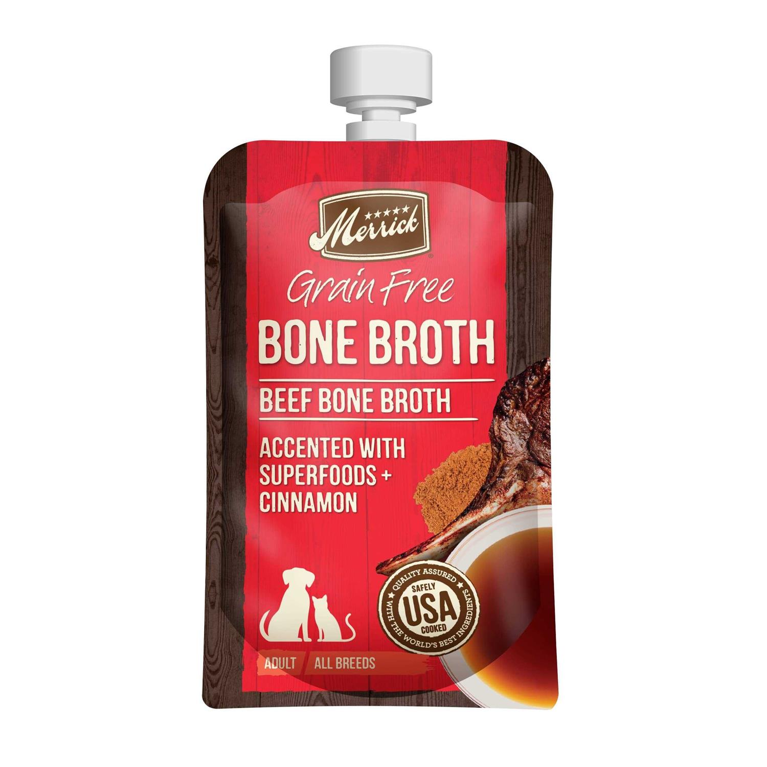 Merrick Grain Free Beef Bone Broth - Pet Supplies online store