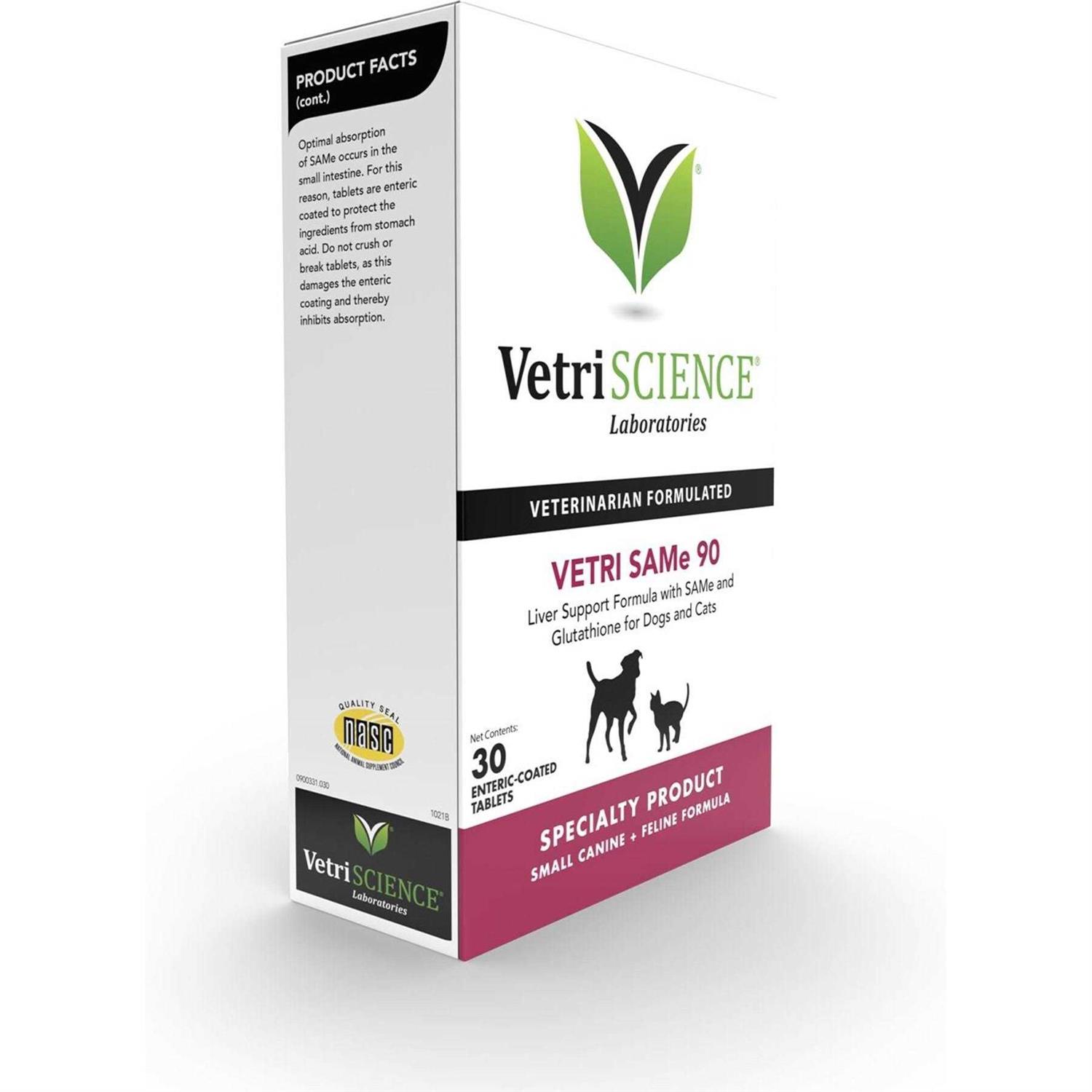 VetriScience Vetri-SAMe 90 mg Liver Support for Dogs & Cats - Pet Supplies online store